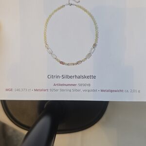 Elegant Citrine and Silver Necklace